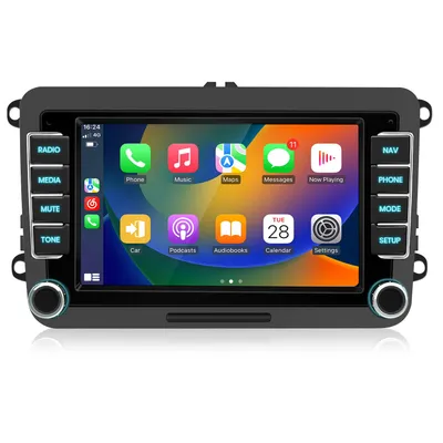 Produktbild von Einbau-Navigationsgeräte Carplay 7''android13 2+64G WIFI Autoradio GPS NAVI BT Für VW Skoda Seat SWC DAB BT Andriod Auto 4kern