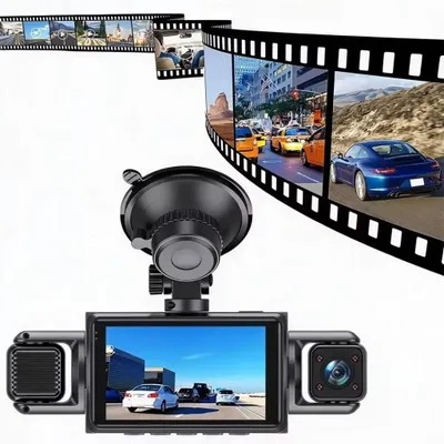 Produktbild von Tragbare Autokamera - Dashcam - 1080p-Frontkamera - 170° Sichtfeld nach vorne - Nachtsicht - 24/7-Parküberwachung