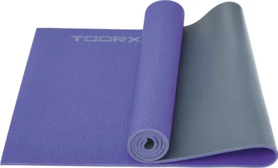 Image de Toorx Fitness Tapis de yoga - 173 x 60 x 0,6 cm - Bicolore - Violet et anthracite