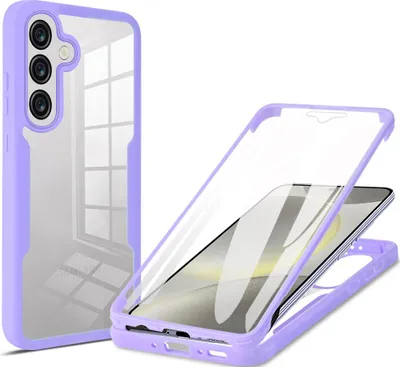 Produktbild von Schutzhülle für Samsung Galaxy A36 / A56, Eingebautem Displayschutz 360 Grad Komplettschutz Handyhülle Lila