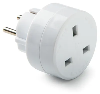 Image de Adaptateur Européen - Anglais, 13-16 à 250 V, Blanc
