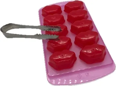 Produktbild von Eiswürfel flexible lippenform + Eiszange