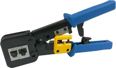 Immagine prodotto di Pinza crimpatrice per connettori passanti con tagliacavi e spellafili