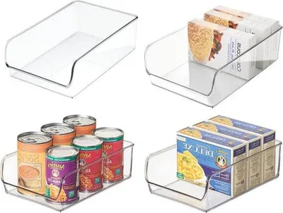 Produktbild von Famanu Aufbewahrungsboxen 2-teiliges Set - stapelbar, transparent - für Küche, Büro und Bad