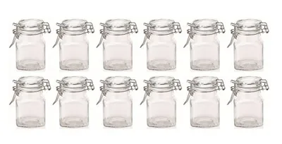 Produktbild von Petit Bügelverschlussglas eckig 100 ml 12 Stück Dessertglas Gewürzglas Bügelglas