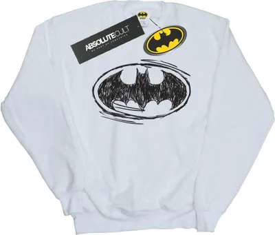 Immagine prodotto di Batman - Felpa Logo da uomo BI348 (M) (Bianco)