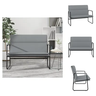 Image de vidaXL Banc Gris clair 100x64x80 cm Tissu - Bancs