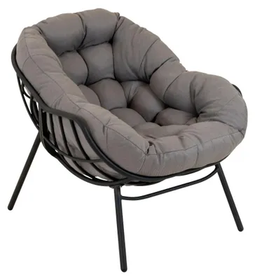 Produktbild von Relaxsessel Cozy Stone Aluminium Olefin Schwarz Grau 97 x 101 x 93 cm