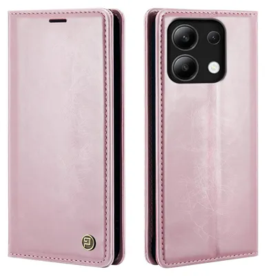 Produktbild von Handyhülle für Xiaomi Redmi Note 13 Kunstleder Klapphülle Vintage Cover Hülle RFID Schutz Case Kartenfach Farbe: Rosa