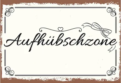 Produktbild von vianmo Holzschild 12x18 cm Aufhübschzone