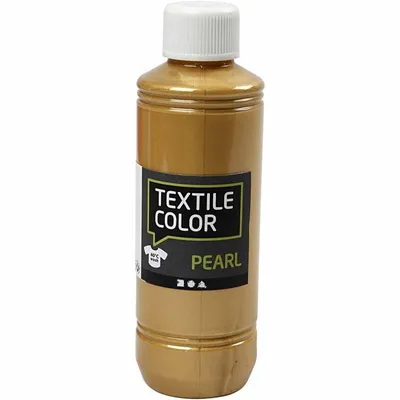 Produktbild von Creativ Company Textilfarbe gold perlmutt - 250ml Stoffmalerei