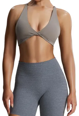 Produktbild von Aoxjox Damen Workout Sport BHS Fitness Rückenfrei Gepolstert Sienna Low Impact B