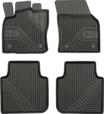 Image de Tapis de Sol de Voiture pour Skoda Kodiaq I 2016-2024 TPE Imperméable Noir 4Pcs