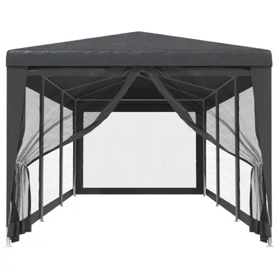 Produktbild von vidaXL Partyzelt mit 8 Mesh-Seitenwänden Anthrazit 3x9 m HDPE