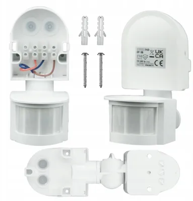 Obrázek produktu pro Infračervený pohybový senzor PIR, krytí IP44, 220-240V AC, maximální výkon 300W, bílý