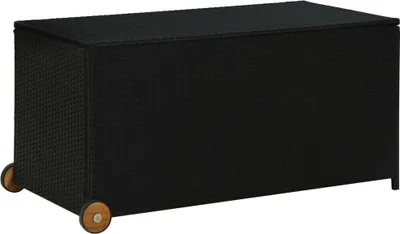 Zdjęcie produktu dla Skrzynia ogrodowa, czarna, 120x65x61 cm, rattan PE