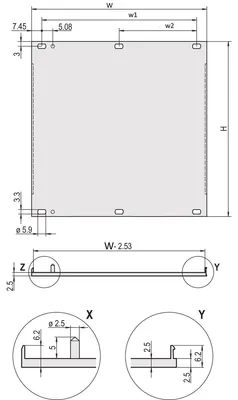 Immagine prodotto di Schroff U-Frontpl.emc 2U 28Hp W.pin (20848206)