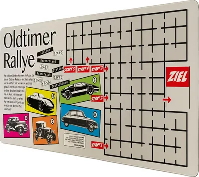 Produktbild von Oldtimer Rallye Schreibtischunterlage 69x31cm XXL Mauspad
