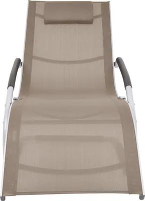 Produktbild von vidaXL Sonnenliege mit Kissen Aluminium und Textilene Taupe