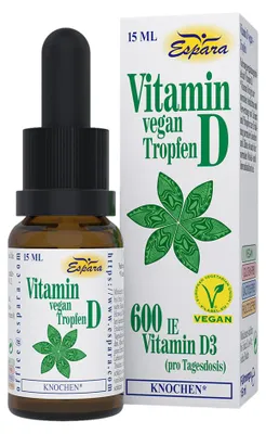 Obrázek produktu pro Espara Vitamin D, veganský roztok, 15 ml