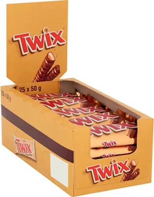 Produktbild von Twix Schokoladenriegel 25 x 50 Gramm