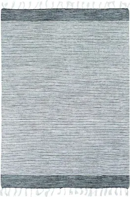 Immagine prodotto di Tappeto in cotone a righe bianche e grigie 160x230