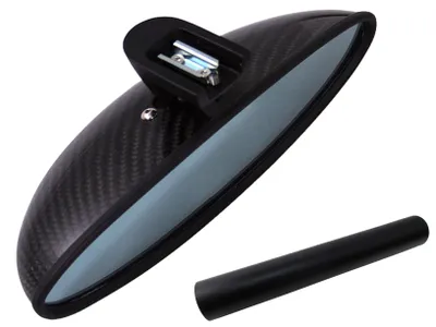 PREMIUM Spiegel Innenspiegel Design Folie Set Schwarz Matt für viele Fahrzeuge – Produktansicht