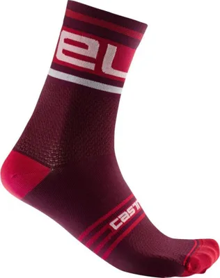 Immagine prodotto di Castelli Prologo 15 Sock Bordeaux/Bianco S/M Calzini da ciclismo