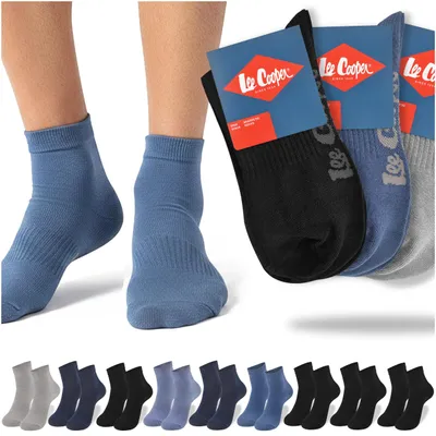 Obrázek produktu pro Lee Cooper Pánské Ponožky 9 Párů Kotníkové Bavlněné Mix Barev 43/46