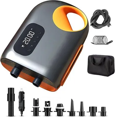 Obrázek produktu pro Elektrická pumpa na nafukovací paddleboard – 20 PSI – 18 000 mAh – výkonná