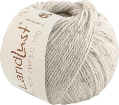 Produktbild von Lana Grossa Landlust Soft Tweed 180 klassisch verzwirntes Tweedgarn aus Schurwolle mit mehrfarbigen Noppen  Farbe 125 - Silbergrau meliert