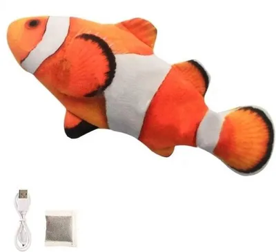 Produktbild von Elektrisches Katzenfischspielzeug mit Katzenminze für aktives Spielen (Fisch1-1)