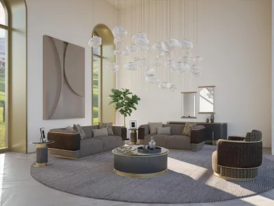 Produktbild von Wohnzimmer Polstermöbel Sofa Set Zweisitzer Dreisitzer Sofa Couch Luxus Sessel