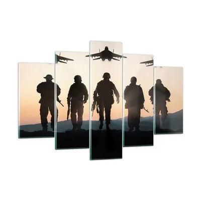 Produktbild von Bilder auf glas - Armee Militaria - 150x100cm - Glasbilder - Wandbilder - Kunstdruck - zum Aufhängen bereit - Wanddekoration aus Glas - Glas Bilder - Wandbild auf Glas - 5 Teile - GEA150x100-3436
