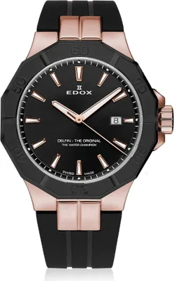Image de Edox - 53021 37RNCA NIR - Montre Bracelet - Hommes - Quartz - Delfin