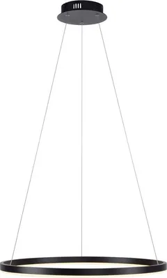 Immagine prodotto di Lampada a sospensione LED, dimmerabile, design ad anello, nero, H 120 cm