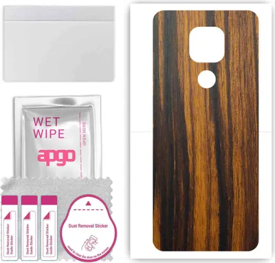 Produktbild von apgo Rückseite Schutzfolie, Skin, kompatibel mit Lenovo K12 Note, Hinten Displayschutzfolie aus Vinylfolie, kratzfest, einfache Montage - Tigerwood