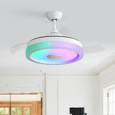 Produktbild von Sofucor Deckenventilator mit Licht,107 cm, RGB dimmbar, Weiß