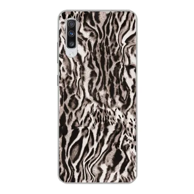 Produktbild von MuchoWow® Handyhülle Schutzhülle Hülle für Samsung Galaxy A70 Pantherdruck - Formen - Schwarz - Braun Silikon Softcase Handy Hülle - Schutzhaube