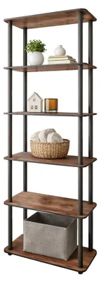 Produktbild von Nervina - Regal, 60x30x173h cm, Walnussbraun, 4 Böden