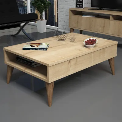 Obrázek produktu pro Skye Decor, Best - Dub, konferenční stolek, dub, 100 % MELAMINEM POVLÁKNĚNÁ DESKA, 90 x 60 x 34,6 cm