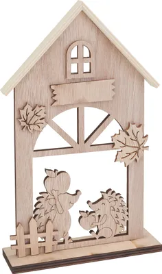 Produktbild von VBS Holz-Steckmotiv "Igelhaus", 8-tlg.