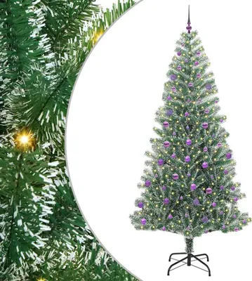 Zdjęcie produktu dla vidaXL Sztuczna choinka ze śniegiem i oświetleniem LED 240 cm