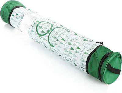 Produktbild von Famanu Aufbewahrungstasche für Geschenkpapier – Weiß/grünes Design – Organizer für Rollen und Zubehör