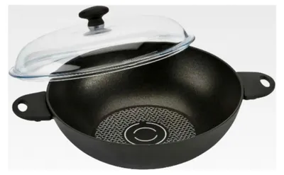 Produktbild von Wok-Pfanne mit Glasdeckel, 32 cm