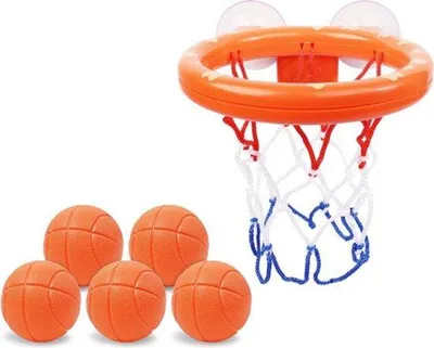 Obrázok produktu pre Mini basketbalová sada pre malé deti s 5 loptami a uchopovačom na lopty