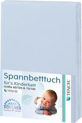 Produktbild von Julius Zöllner Spannbetttuch Lyocell hellblau 70/140