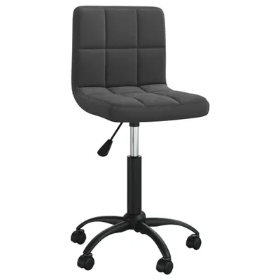 Image de vidaXL Chaise de bureau pivotante noir velours