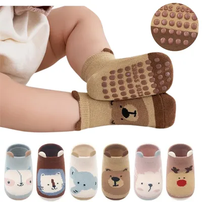 Produktbild von Weiche Babysocken, 6er-Pack, Baumwolle, 6-12 Monate, rutschfest