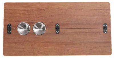 Klappbarer Massivholztisch 80x30 cm mit 2 Becherhaltern, braun